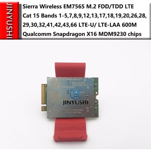 Sierra Wireless EM7565 M.2 FDD/TDD 4G-5G module LTE-U/ LTE-LAA cat 12 Bands Qualcomm Snapdragon X16 MDM9230 chips