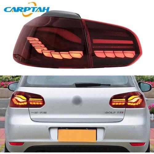 LED Car Taillight Tail Lights For Volkswagen Golf 6 MK6 R20 2009 - 2013 Rear Running Fog Lamp Turn Signal Reverse Brake Light