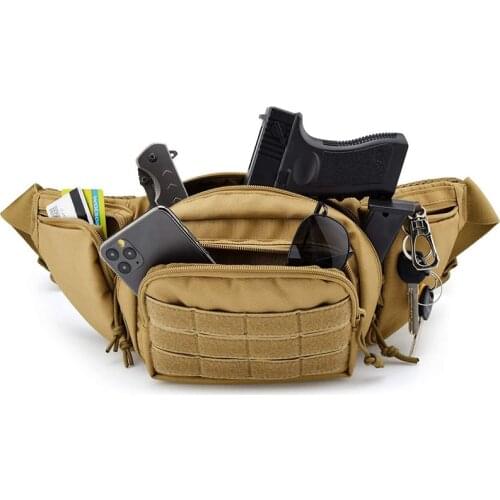 Tactical Waist Bag Multi-functional Fanny Pack Gun Holster Outdoor Sling Shoulder Chest Pack Military Magazine Gun Holder Bag