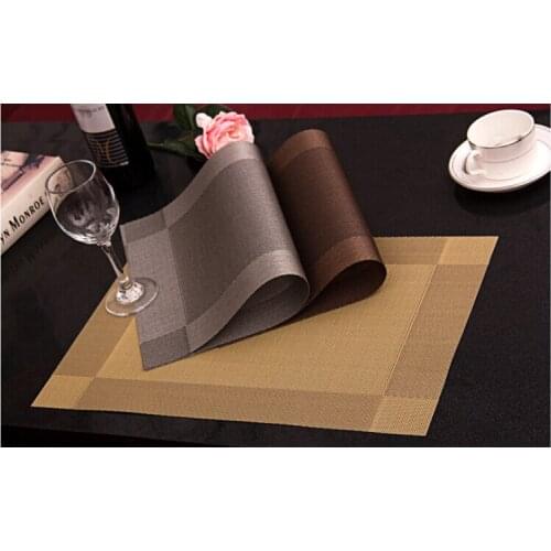 High-Grade Europe PVC Fiber Placemat Hotel Restaurant Insulation Table Mat Slip Resistant Waterproof Dish Mat Free Shipping