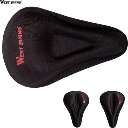 WEST BIKING Bicycle Cycling Saddle Cover Silica Gel Bike Cushion Cover Comfortable Memory Sponge Pad Seat Cycling Saddle Cover