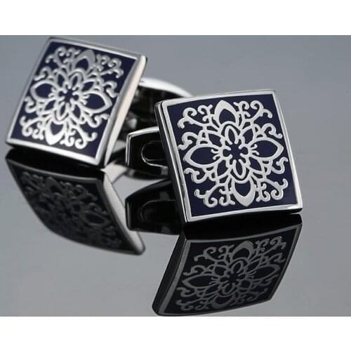 High quality mens Cufflinks brand new fashion popular jewelry brand flower Cufflinks mens wedding shirt suit button pin gift