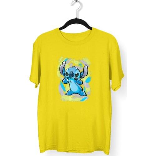 Disney Women T-shirts Fashion Casual Lilo & Stitch Kawaii Pattern Dropship Comfortable T Shirts Female Harajuku Round Neck Trend