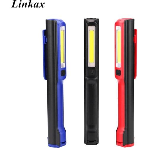 2018 Mini Flashlight Handy Pocket Penlight COB+XPE LED 5-Modes Magnetic Inspection Work Light Torch Lamp 3xAA Operated Lighting