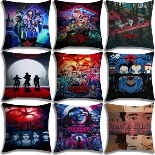 2021 Stranger Things Season 4 Pillow Case Throw Cushion Cover Sofa Throw Pillowcase Home Decoration Pillow Case Bedroom Office