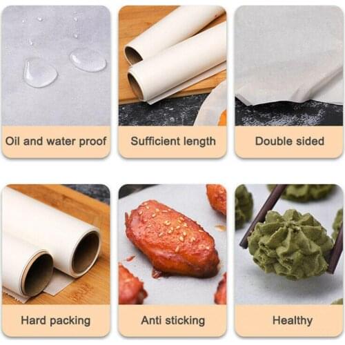 5/10/20mX30cm Silicone Paper Baking Household Oven Paper Non-stick Oil-absorbing Baking Foil Meat Tray Paper Tin Barbecue S6O7