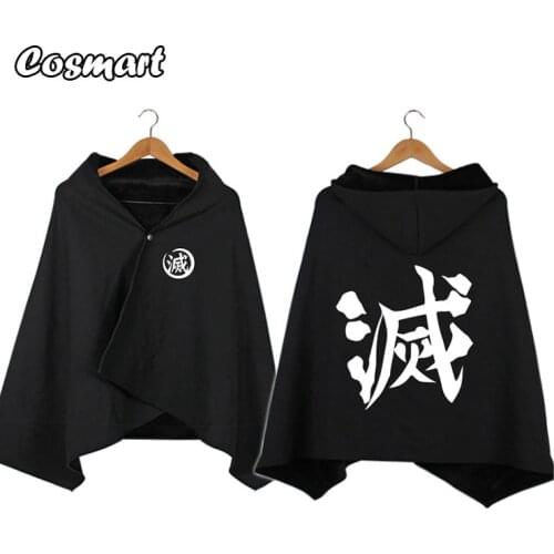 Anime Demon Slayer Kimetsu no Yaiba Kamado Tanjirou Cosplay Costume Cape Outfit Cloak Coat NEW