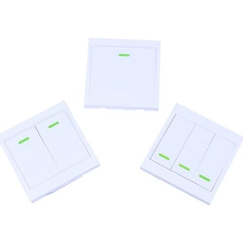 86 Wall 433Mhz Panel Wireless Remote Control Switch Transmitter 1 2 3 Button RF Receiver For Bedroom Ceiling Light Lamp