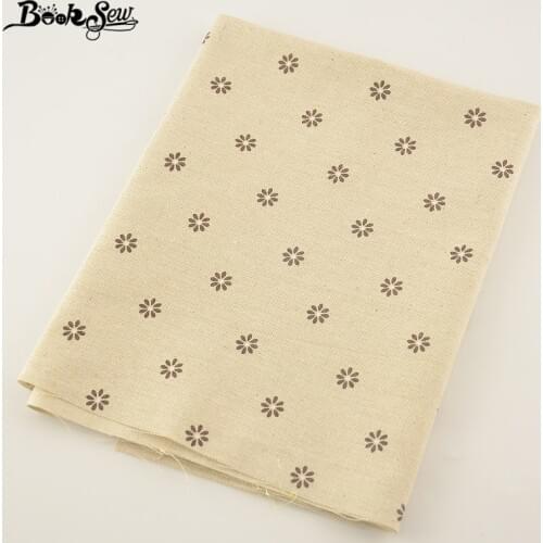 Booksew Sewing Material Tissu Home Textile Tablecloth Pillow Bag Curtain Cushion Zakka Litte Flower Design Cotton Linen Fabric