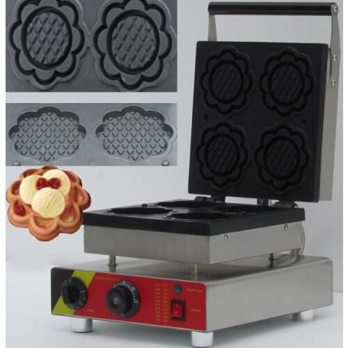 Four slices plate shape commercial waffle maker/ belgian waffle maker/ waffle baker