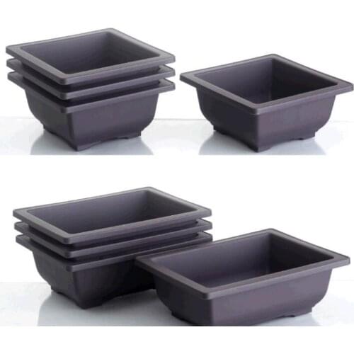 Flower Pot Imitation Plastic Balcony Square Pots Flower Bonsai Bowl Nursery Basin Planter Imitation Rectangle Flower Pot