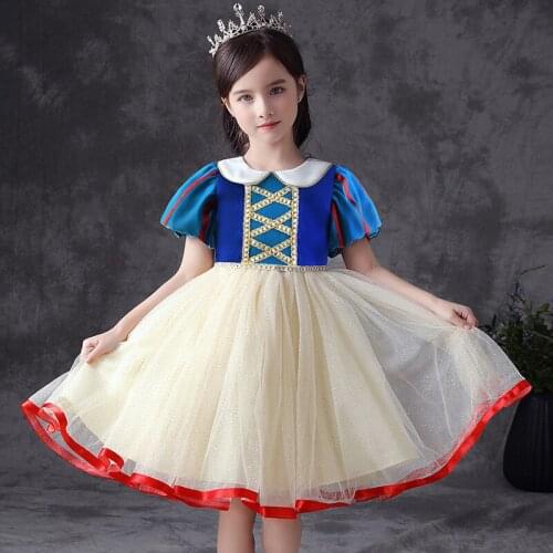 Kids Princess Dresses for Teen Girls Party Cosplay Costumes Children Puff Sleeve Ball Gown Carnival Fancy Birthday Dress 3-12 Y
