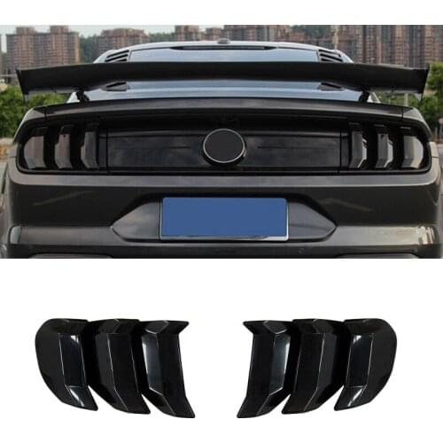 DHBH-Car Tail Light Cover Decorative Sticker Rear Lamps Hood for Ford Mustang 2018-2020