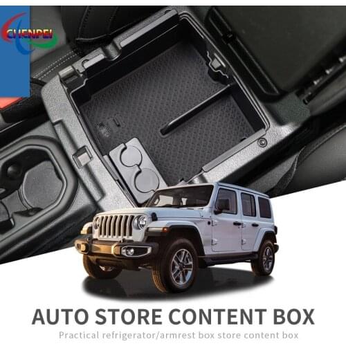 For Jeep Wrangler 2018 Modified Central Armrest Box Storage Box Storage Box Interior Storage Box Decoration Car Accessories