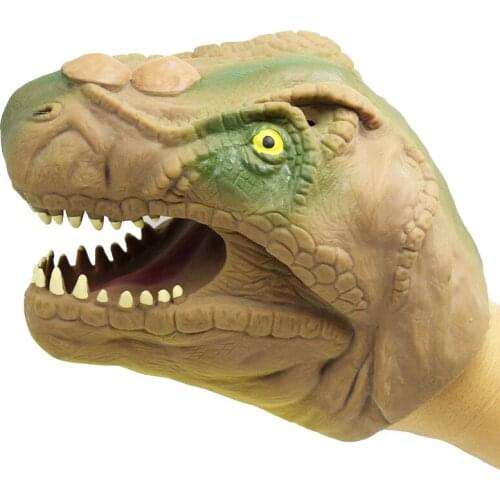 Soft Vinyl PVC Dinosaur Hand Puppet Animal Head Hand Puppet Figure Toys Gloves Children Toy Model Gift