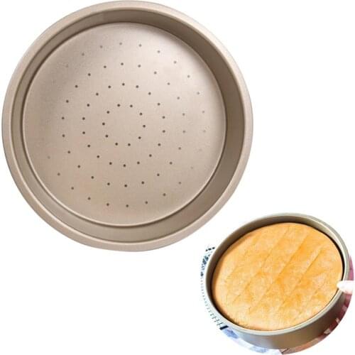 Kapmore 1pc Heat-Resistant Cake Baking Tray Non-Stick Non-Toxic Carbon Steel Round Baking Pan Cake Mold DIY Baking Tools