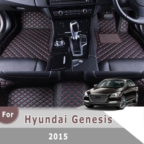 RHD Carpets Car Floor Mats For Hyundai Genesis 2015 Custom Auto Foot Pads Automobile covers Styling Accessories Decoration