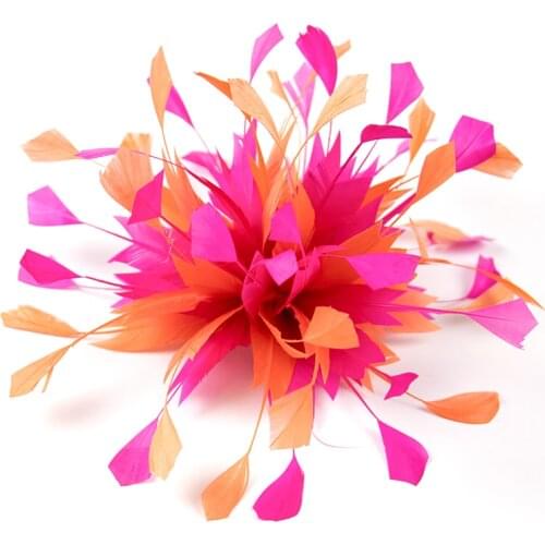 Beautiful Tiara Flower Real Goose Feather Making Printing Spot DIY Bride and Bridesmaid Headband Clip Decoration Flowers