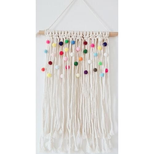 Colorful Macrame Tapestry Holiday Wall Nursery Decor Kids Room Hanging Decoration Bohemian Tapestries Backdrop Handmde Wall Art