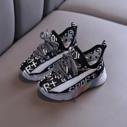 2021 Infant Size 21-30 New Children Shoes Kids Sneaker Fashion Mesh Breathable Baby Toddler Shoes Soft Bottom Boys Girl Sneakers