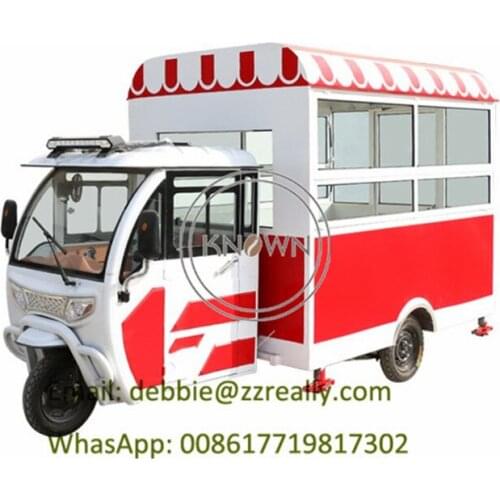 2019 Hot Selling Three Wheels Electric Mobile Ice Cream Food Cart Hotdog Street Fast Food Vending Truck