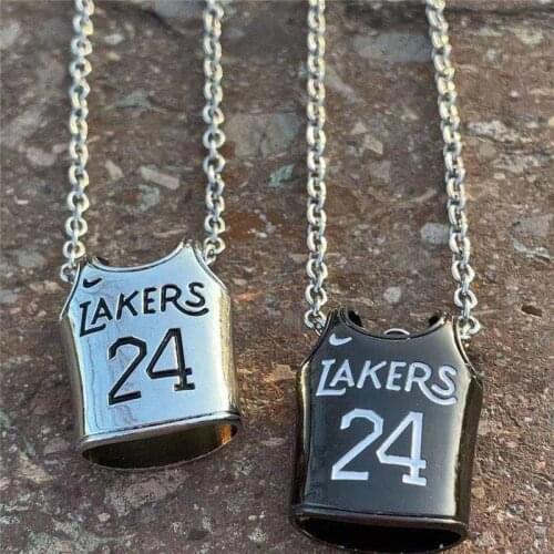 SLAM DUNK creative Basketball star KOBE basketball toy battle suit model necklace pendant No. 24 jersey pendant birthday gift