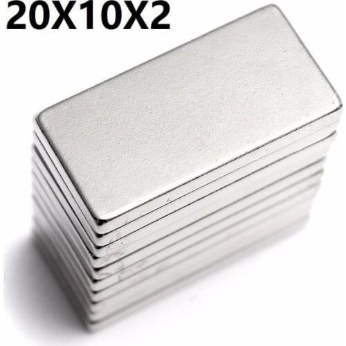 20x10x2 Block NdFeB Neodymium Magnet N35 Super Powerful Permanent Magnetic Jewelry