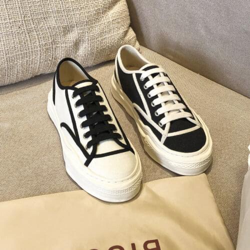 2021 New Womens Shoes Ins Fashionable Shoes Thick-Soled Casual Sneakers Canvas Shoes Womens White Shoes