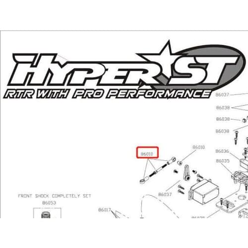 Original OFNA/HOBAO RACING 86010 SERVO LINKAGE SET For HYPER 1/8 ST PRO/RTR TUGGY