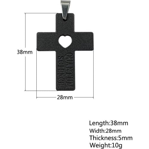 Quantum Science Scalar Energy Pendant Love Shape Cross Necklace