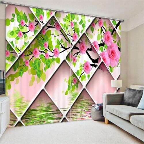 Customized Lavender Luxury 3D Blackout Window Curtain Drapes For Living room Bed room Hotel Wall Tapestry Cortinas