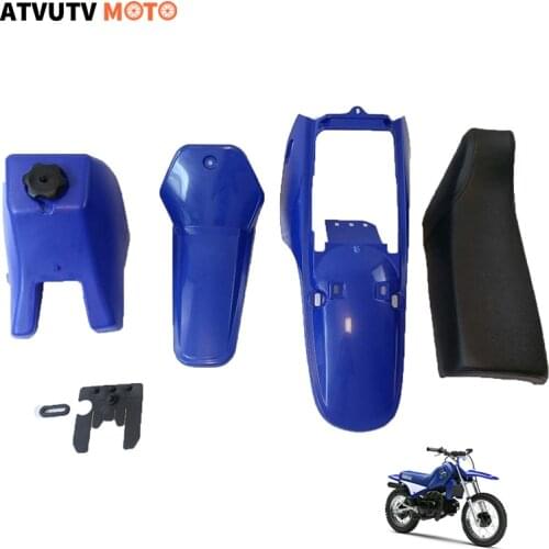 Motorcycle Full Fairing Plastic Fender Oil Tank Seat Cushion Kit For Yamaha PW80 PW 80 BLACK/RED/BLUE