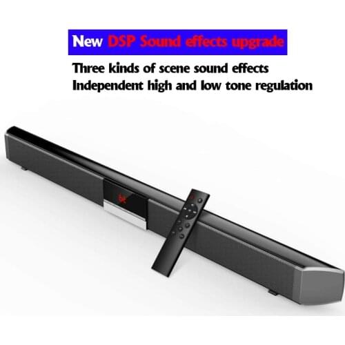 Wall-mounted TV Soundbar Home Theater System 2.0 Bluetooth Speaker Support Optical Coaxial AUX Sound Bar with Subwoofer for PC