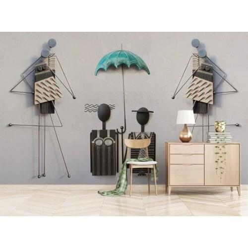 Modern Simple 3D Wall Mural Abstract Geometric Figure Wallpaper Waterproof Canvas Bedroom Luxury HD Photo Wall Papers Home Decor