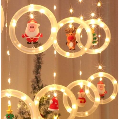 LED Holiday Light Christmas Decoration Lamp Room Decor Garland New Year Decor String Lights Santa Decoration Accessories