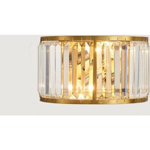 Modern Crystal E14 Led Wall Lamp Gold/Black European Loft Parlor Decoration Wall Light For Bedside Restaurant Aisle Wall Sconce