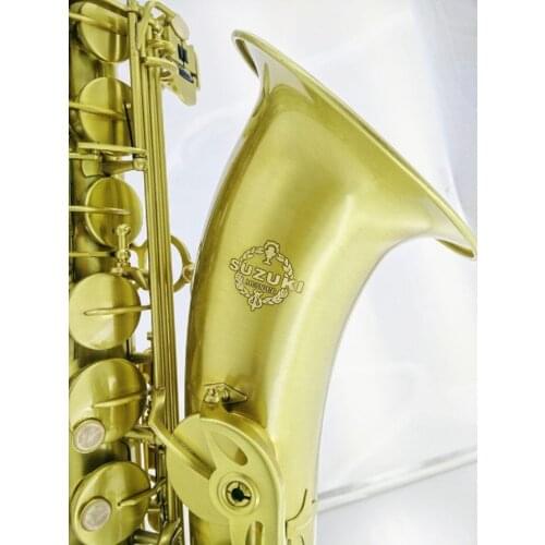 Japan Suzuki Bb Tune BrassTenor Saxophone Professional Level Music Instrument Wire Drawing Shell Button Sax With Mouthpiece Case