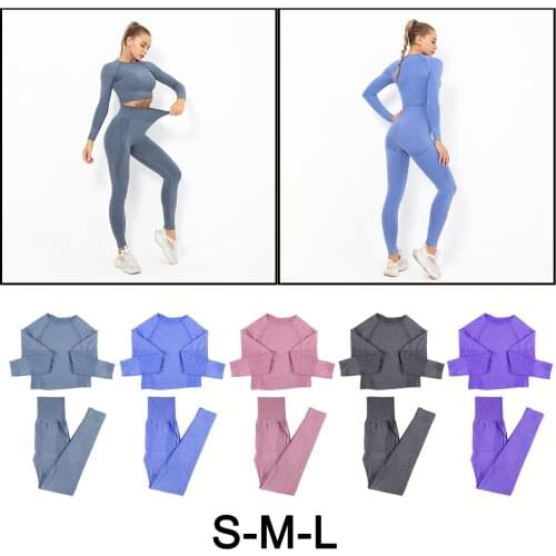 Female Yoga Suits Fitness Tracksuits Tights Leggings Crop Top S Dark blue