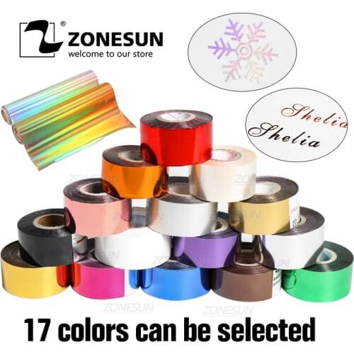 ZONESUN 5cmGold Silver Hot Stamping Foil Paper Rolls for hot-pressing Hot Stamping machine Diy Card Craft Paper