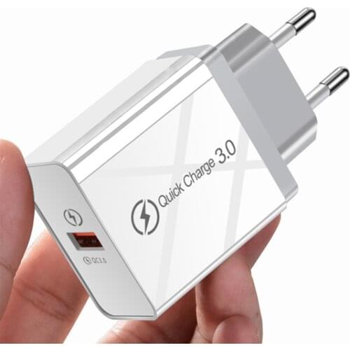 18W PD Quick Charger Universal USB Charger QC3.0 Fast Charging USB Wall Phone Charger US/EU Plug For Samsung Xiaomi iPhone 12