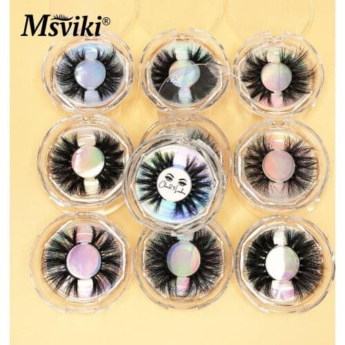 25mm Mink Eyelashes Makeup Mink Lashes Bulk 3D Fluffy Lashes 8D Long Curly Fluffy Lash Extension False Mink Eyelash Wholesale
