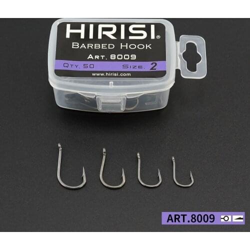 50pcs Coating High Carbon Stainless Steel Micro Barbed Fish Hook Carp Fishing Hooks 8009 Fishing Tool Accessories