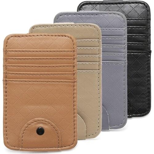 Car Auto Sun Visor Point Pocket Organizer Pouch Bag Card Glasses Storage Holder