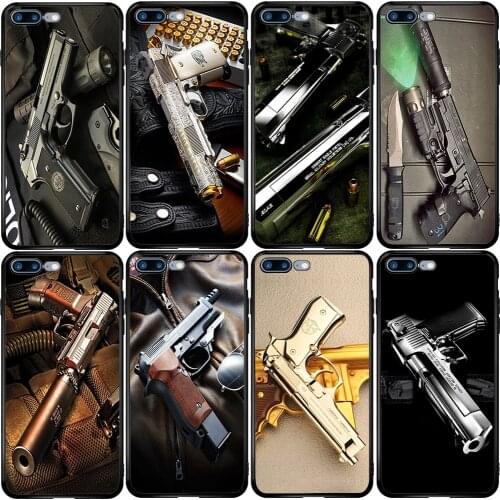 Cover Case for iPhone Oneplus 5S SE 2020 6S 7 8 6T 8T Plus XS XR 11 12 Pro Mini Max Pistolas Glock Weapon Gun Bullet