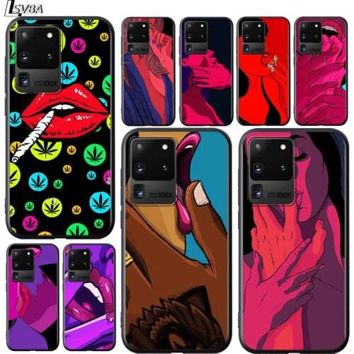 Sexy Lips Hot Girl for Samsung Galaxy A72 A52 A32 A12 A02S S20 FE Plus Ultra Lite A91 A81 A71 A51 5G Phone Case