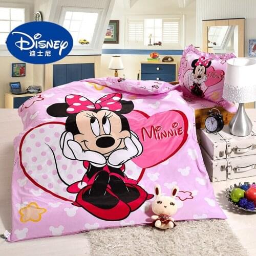 Disney Cartoon Mickey Mouse Frozen Bedding Set for Baby Crib Bed 3Pcs Duvet Cover Bedsheet Pillowcase for Baby Boy Girl 0.6m bed