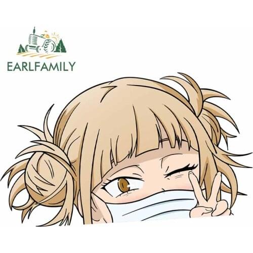 EARLFAMILY 13cm x 8cm for Himiko Toga Vinyl Motorcycle Car Stickers Bumper Window Sticker Fashion Decals Occlusion Scratch