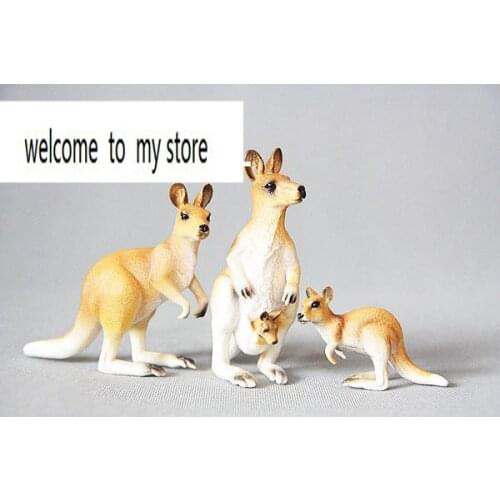 Pvc figure Genuine simulation model toy kangaroo family