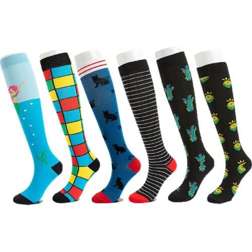 1Pair Unisex Leg Pressure Socks Nylon for Running Travel Compression Stockings Outdoor Running Fit Travel Leg Pressure Socks