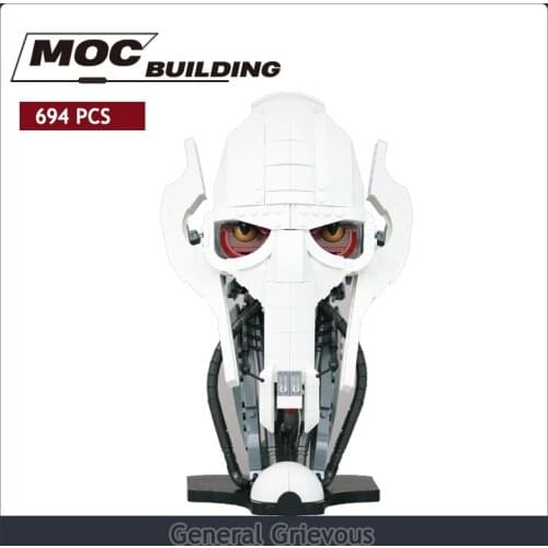 New Movie Ideas MOC Building Blocks Space Wars Helmet Star Series Model White General Bust Toy Kids Xmas Gift DIY Bricks